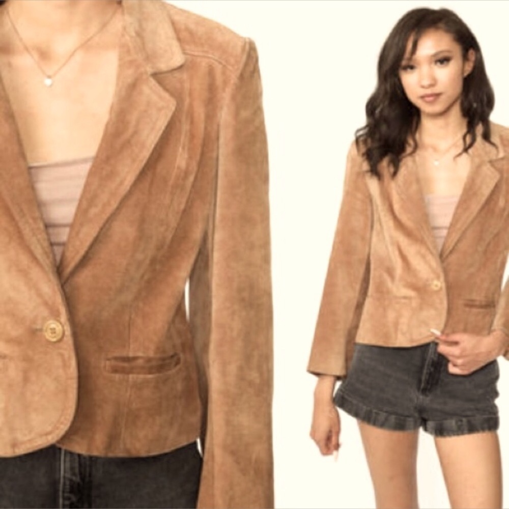 WILSON SUEDE LEATHER BLAZER JACKET